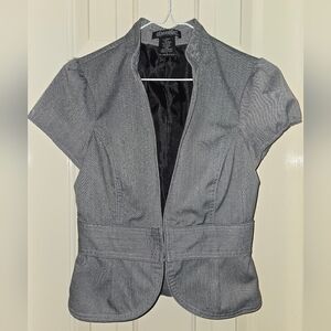 Stooshy Gray Short Sleeve Blazer